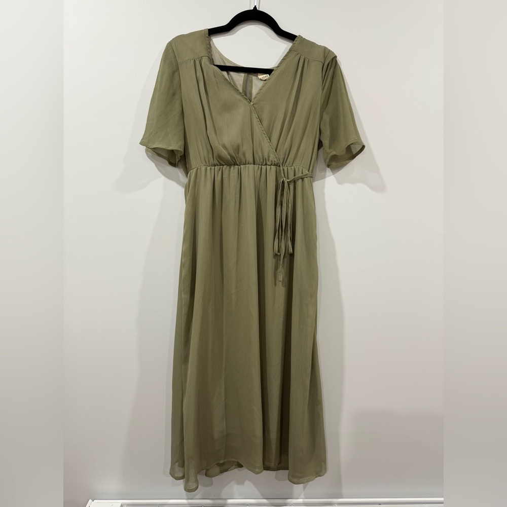 Chic Olive Green Maxi Dress